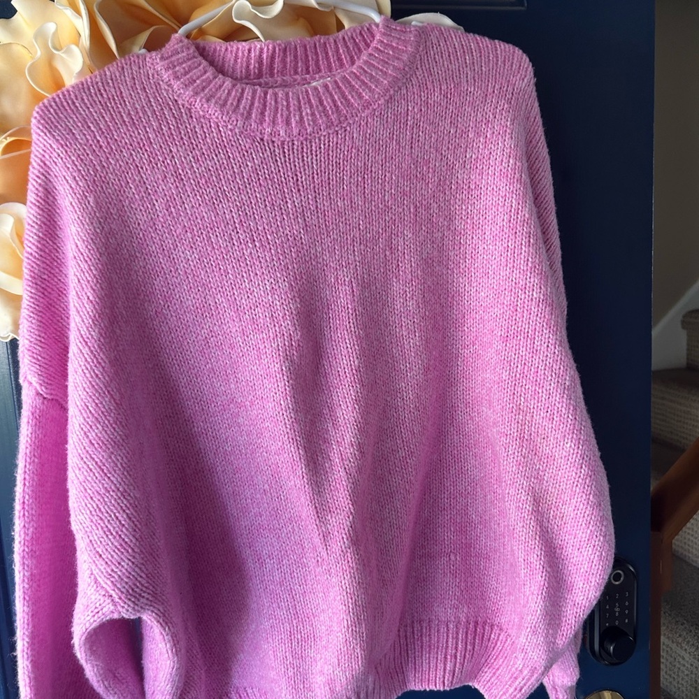 Pink Rose Women's Pink Crew Neck Sweater